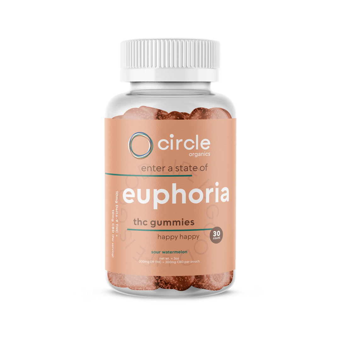 Circle Euphoria Delta 9 THC Gummies 30ct Jar