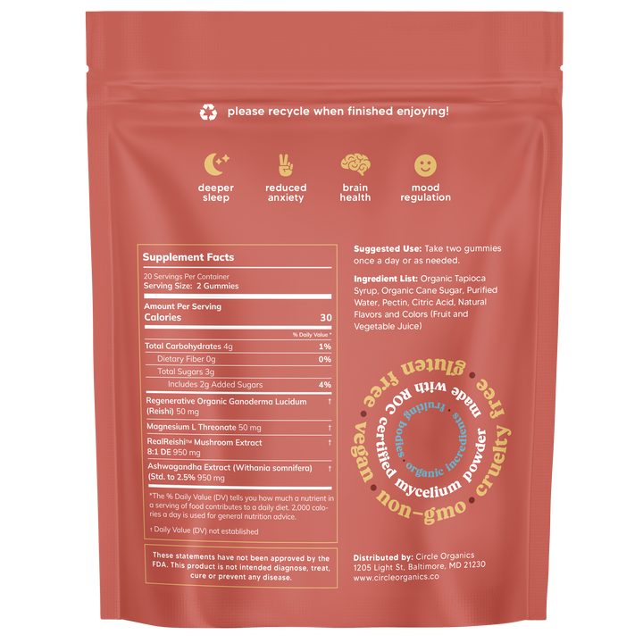 Circle Relax Mushroom Gummies 40ct