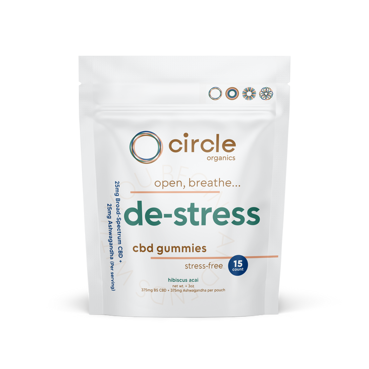 Circle De-Stress CBD Gummies 15ct Pouch