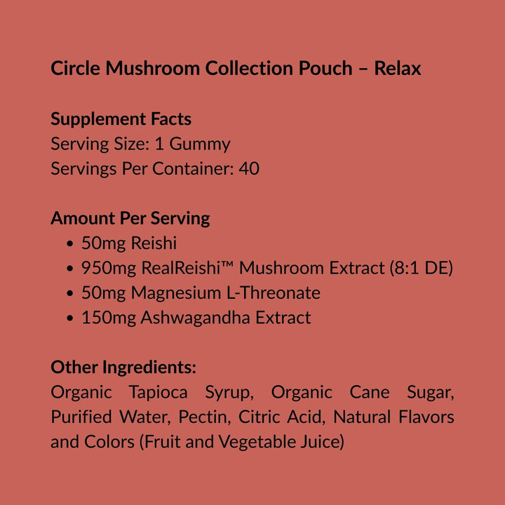Circle Relax Mushroom Gummies 40ct
