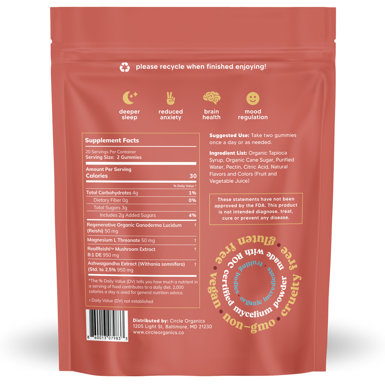 Circle Relax Mushroom Gummies