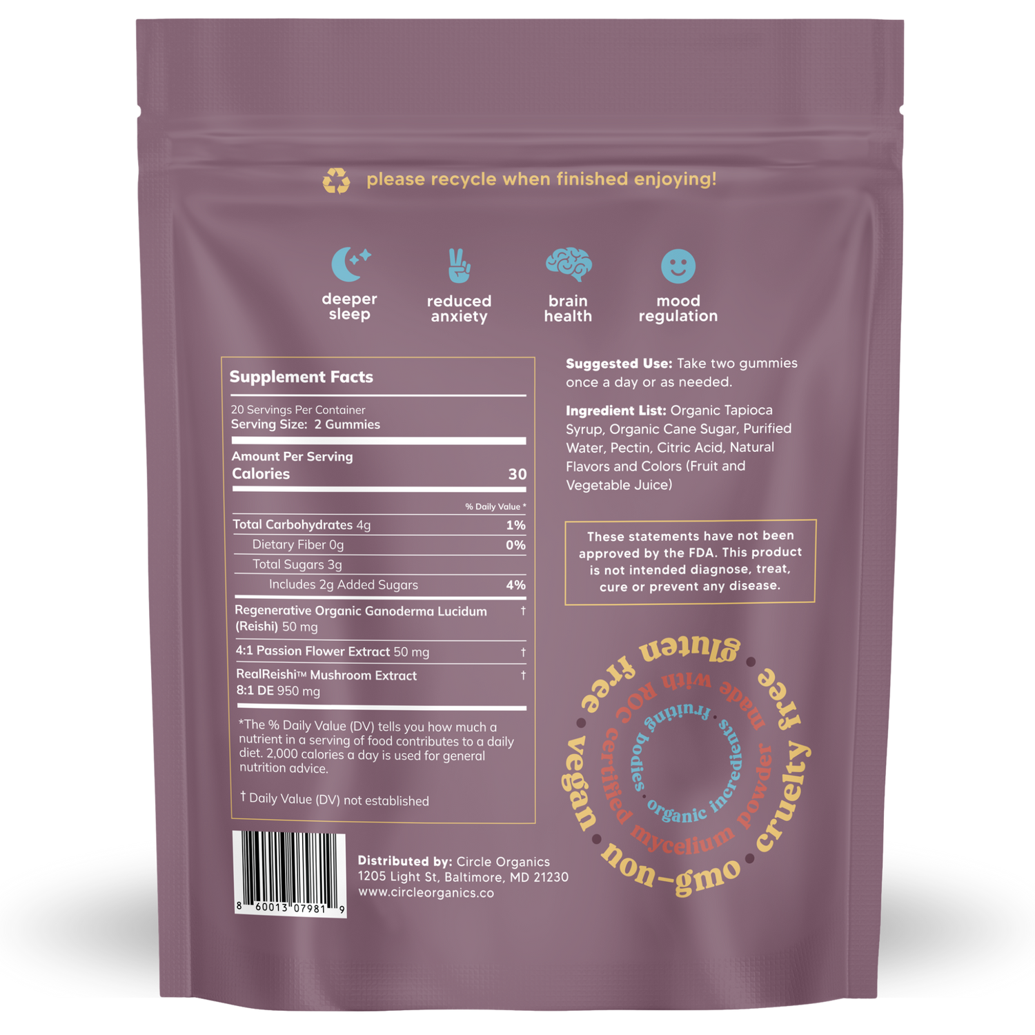 Circle Sleep Mushroom Gummies